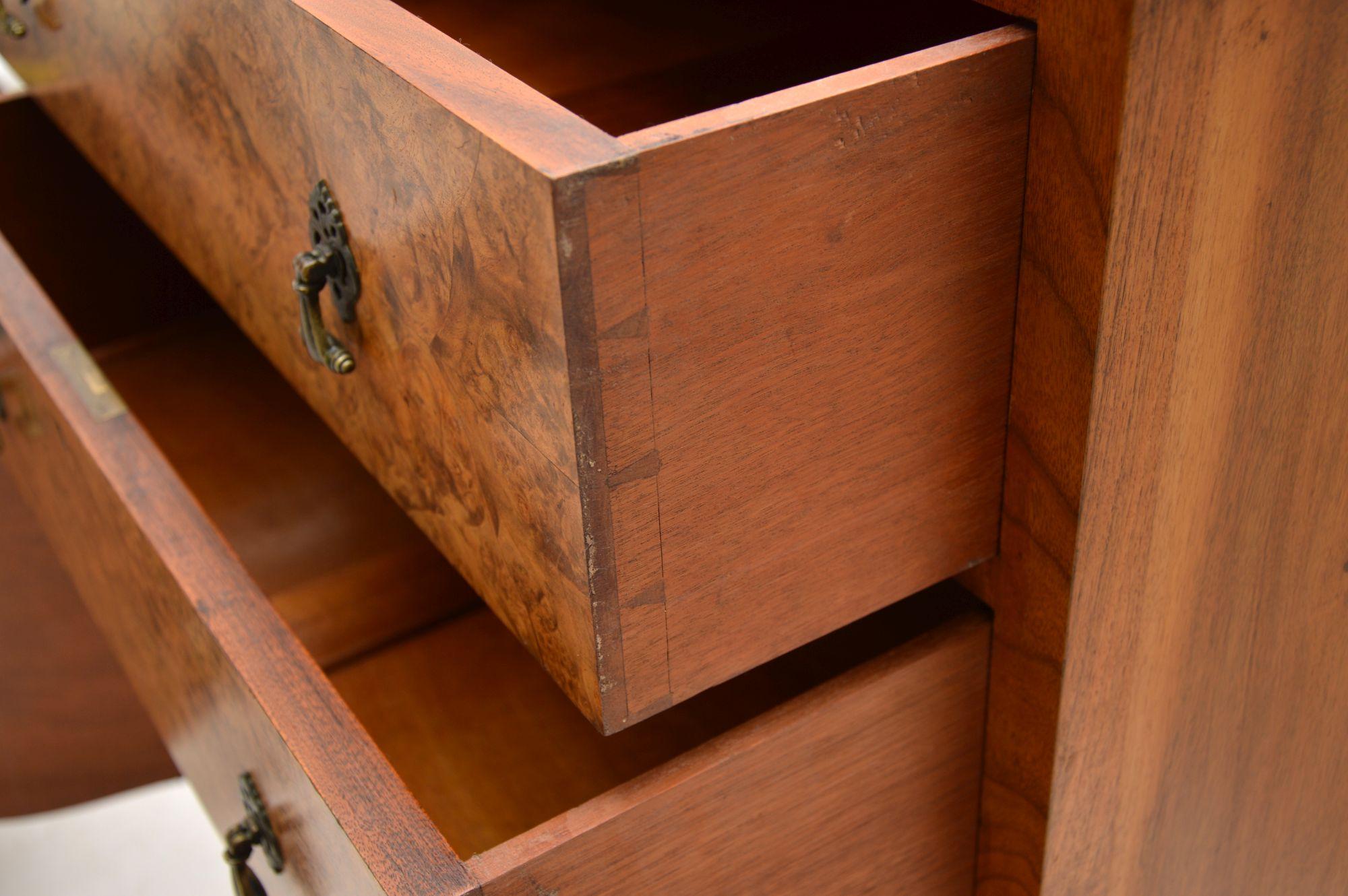 Antique Burr Walnut Chest on Cabinet 6