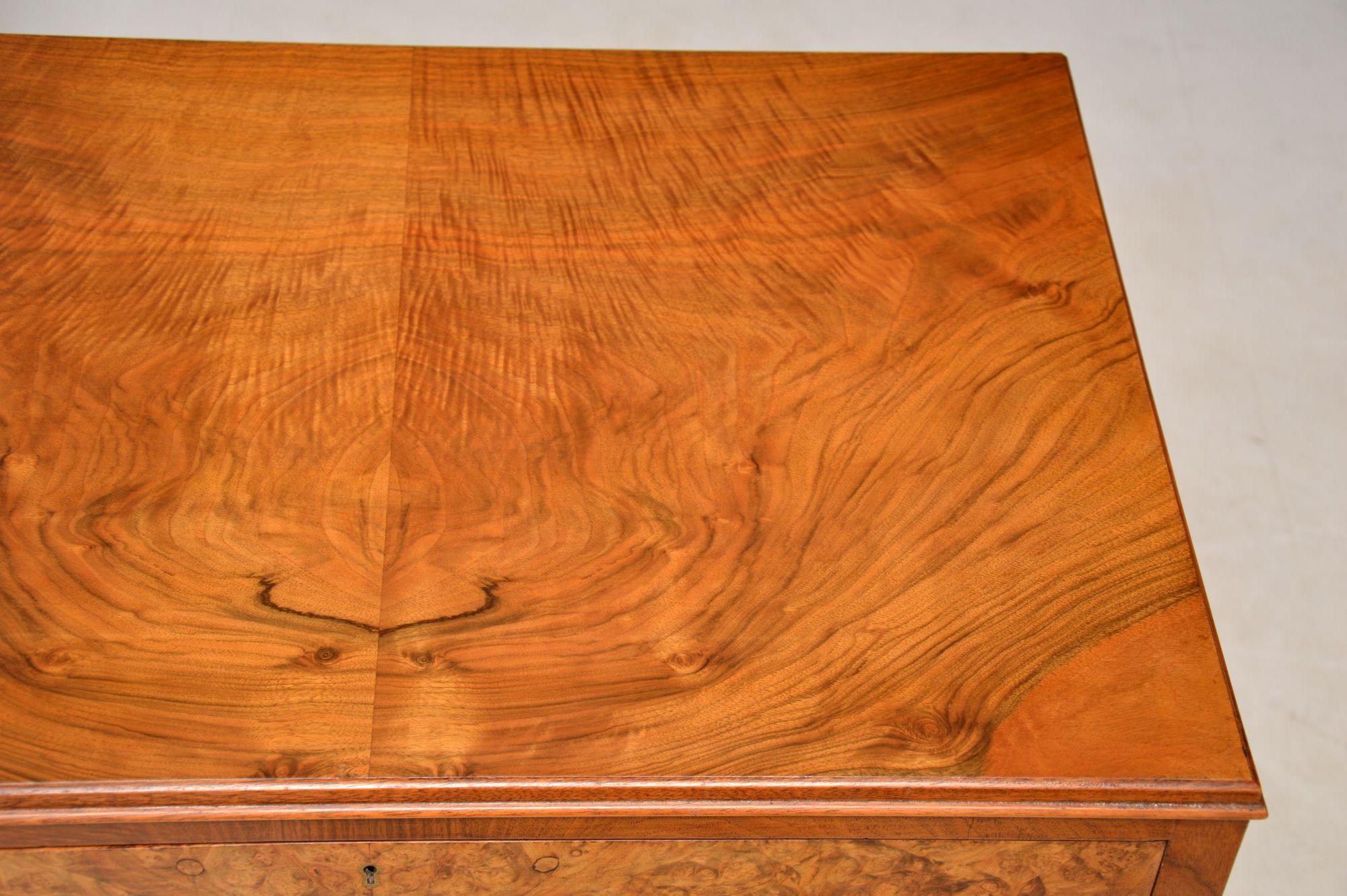 Antique Burr Walnut Chest on Cabinet 1