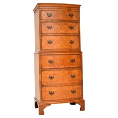 Used Burr Walnut Chest on Chest