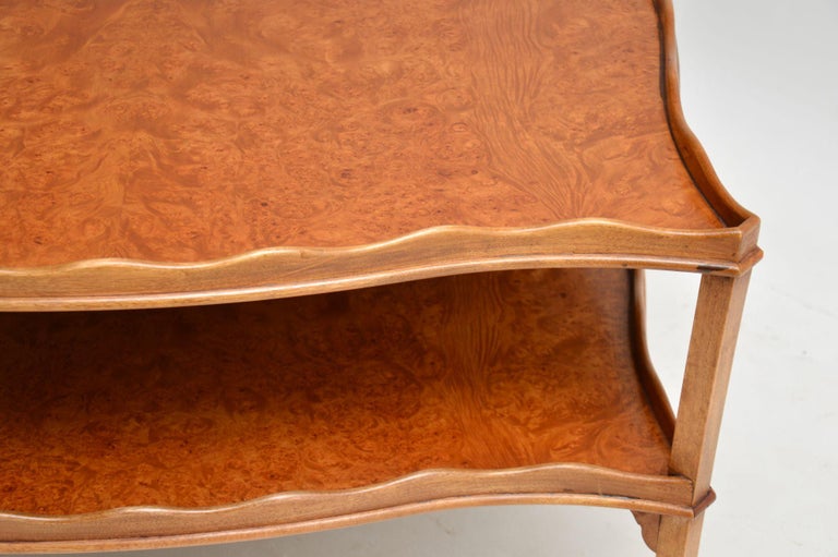 Antique Burr Walnut Coffee Table For Sale at 1stDibs