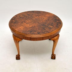 Table basse ancienne en ronce de noyer