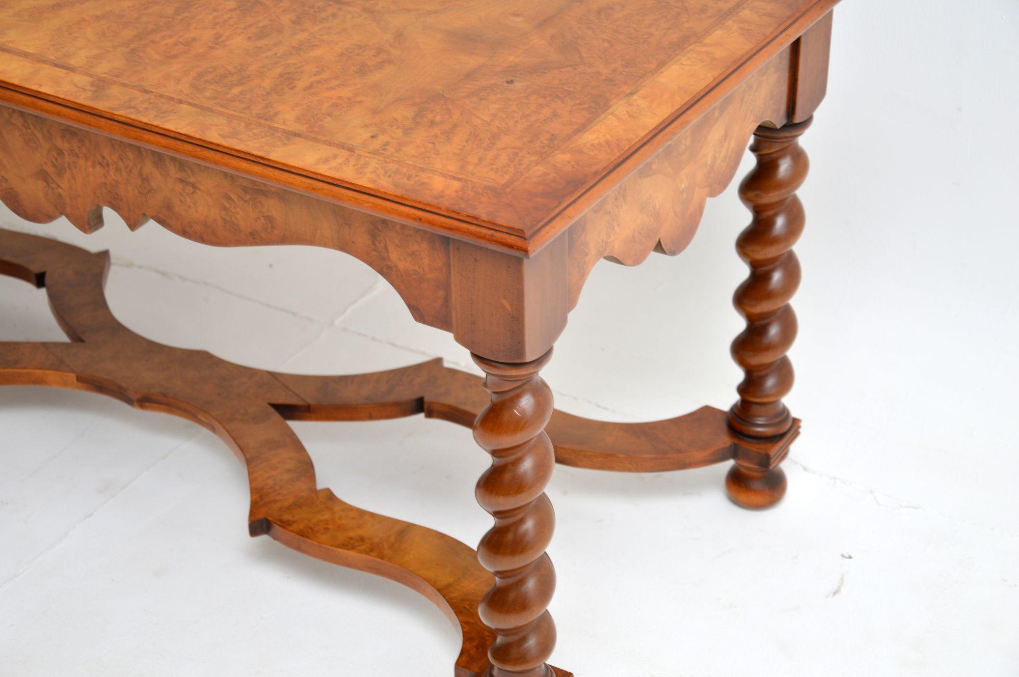 Antique Burr Walnut Coffee Table For Sale 2