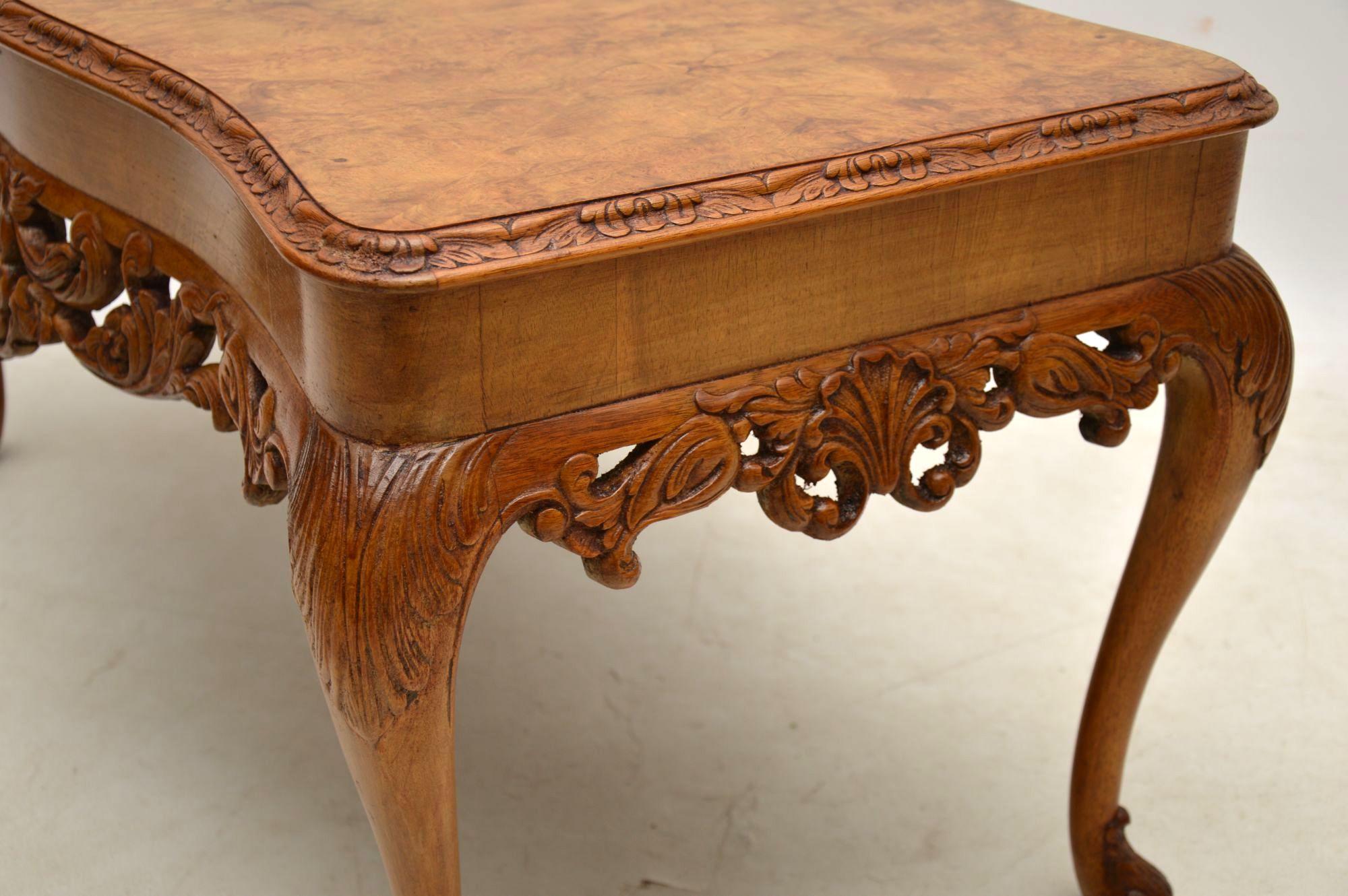 Antique Burr Walnut Coffee Table In Excellent Condition In London, GB