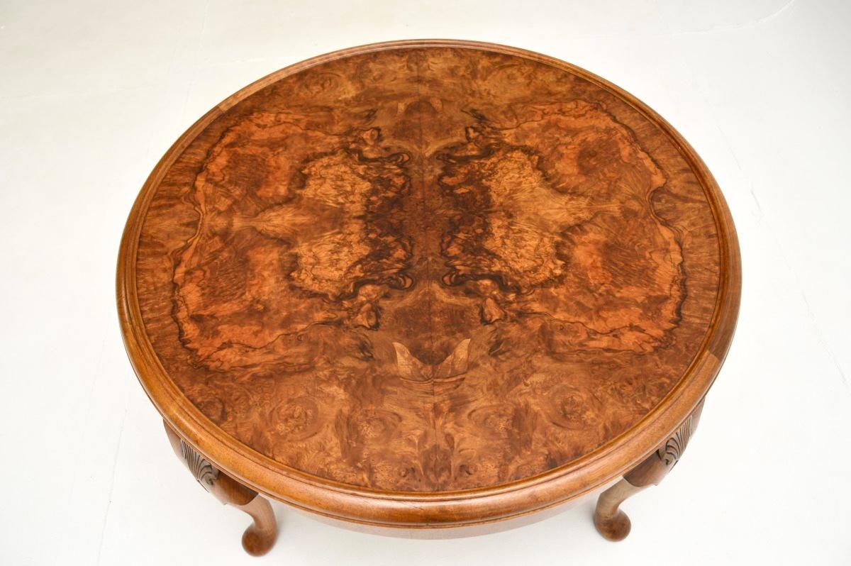 Antique Burr Walnut Coffee Table In Good Condition In London, GB