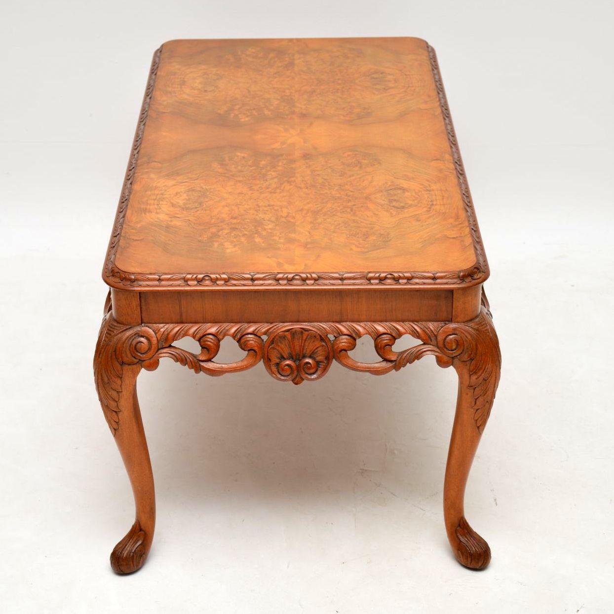 Antique Burr Walnut Coffee Table 1