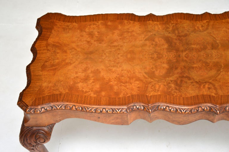 Antique Burr Walnut Coffee Table For Sale at 1stDibs