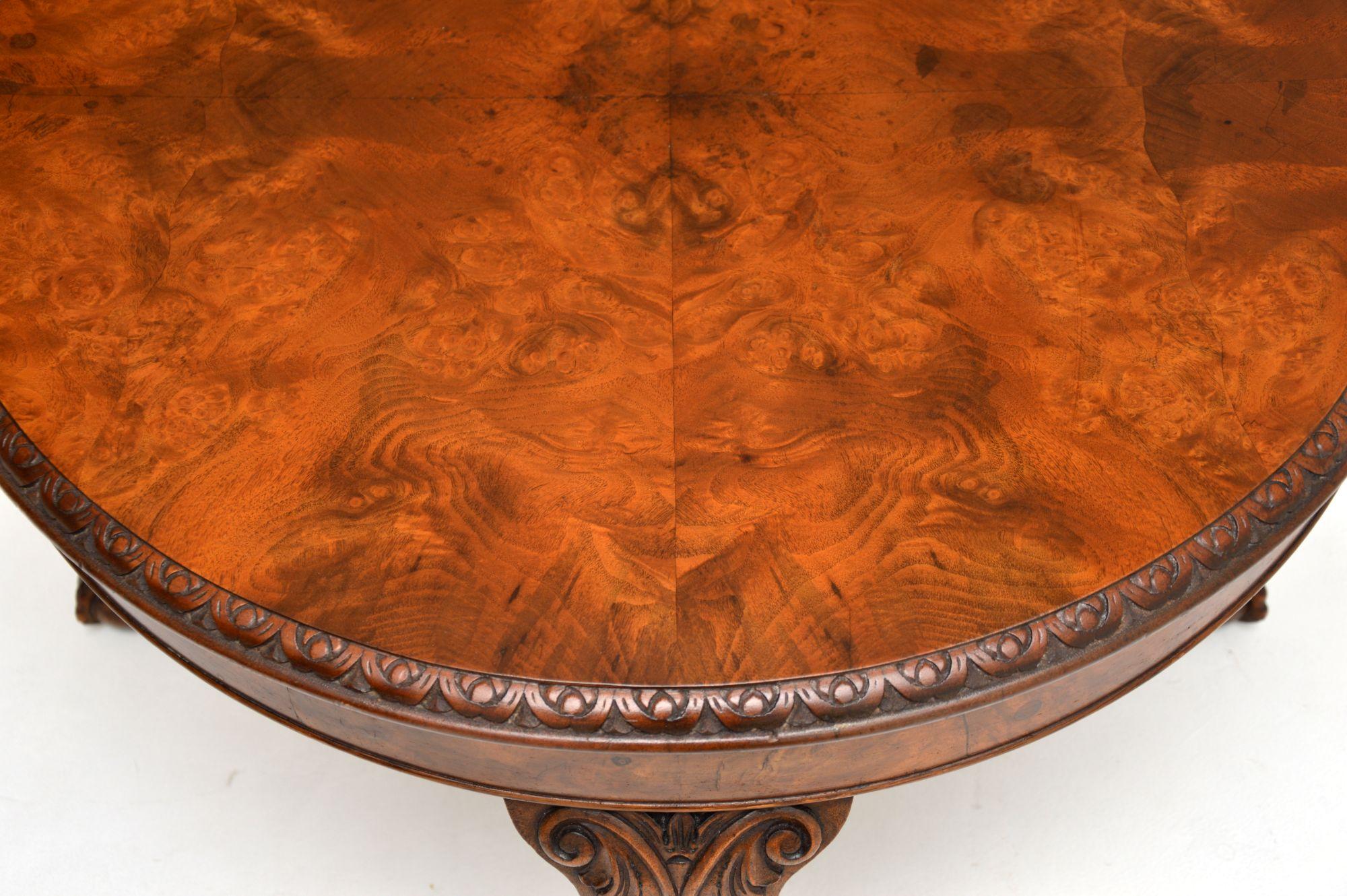 Antique Burr Walnut Coffee Table In Good Condition In London, GB