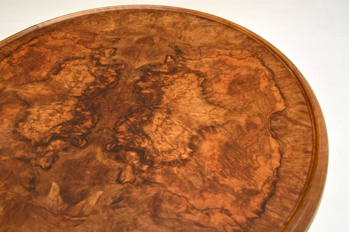 Early 20th Century Antique Burr Walnut Coffee Table