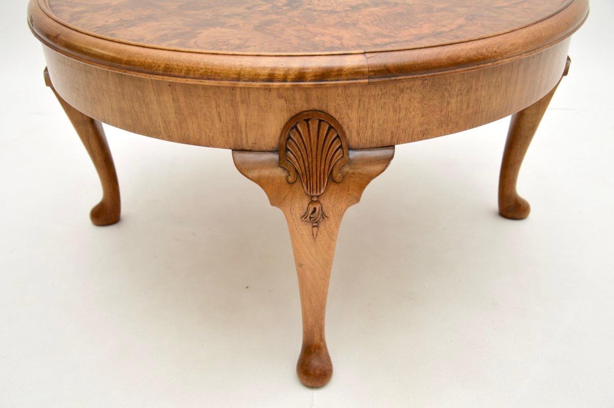 Antique Burr Walnut Coffee Table 1