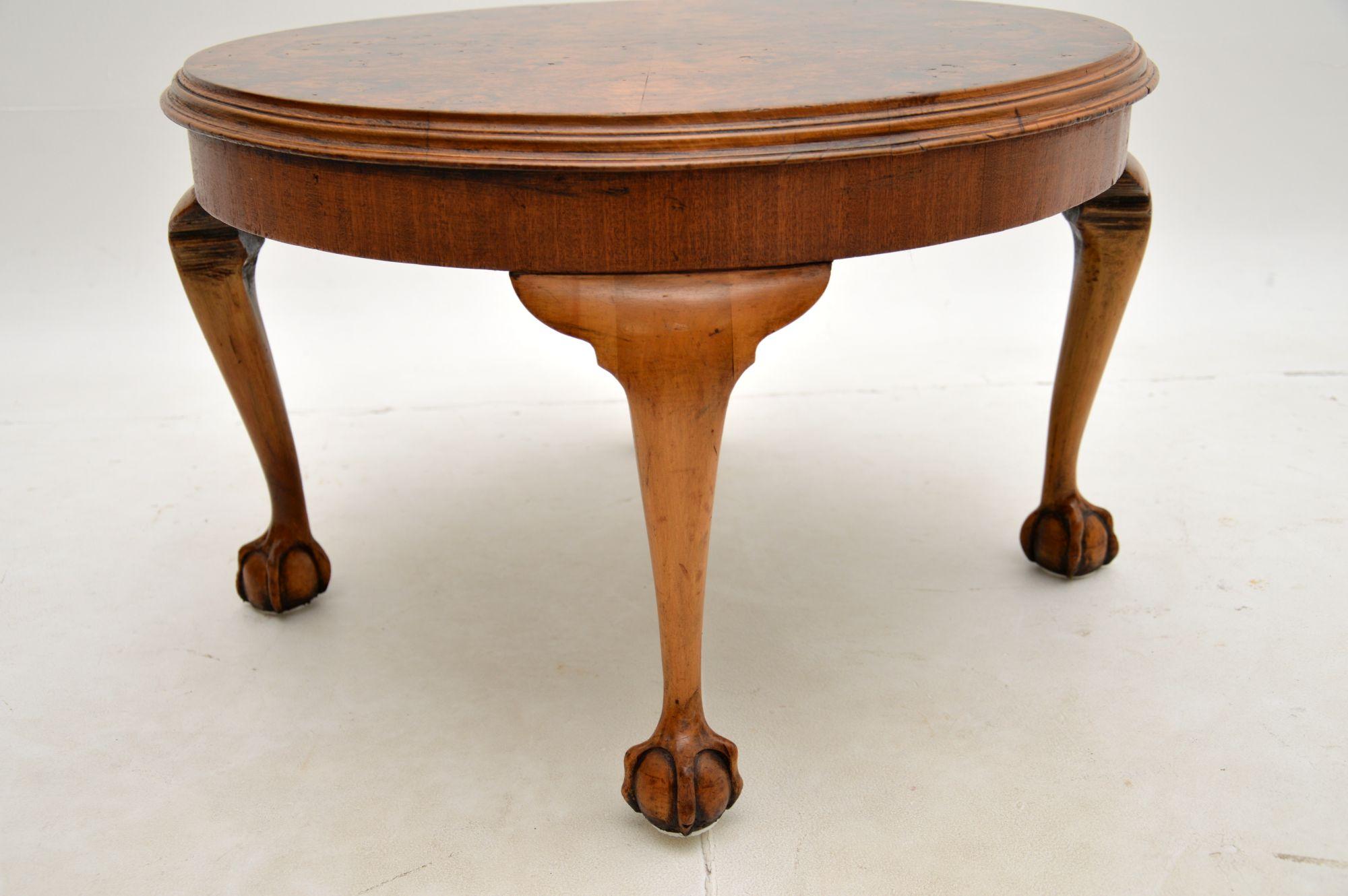 Antique Burr Walnut Coffee Table 2