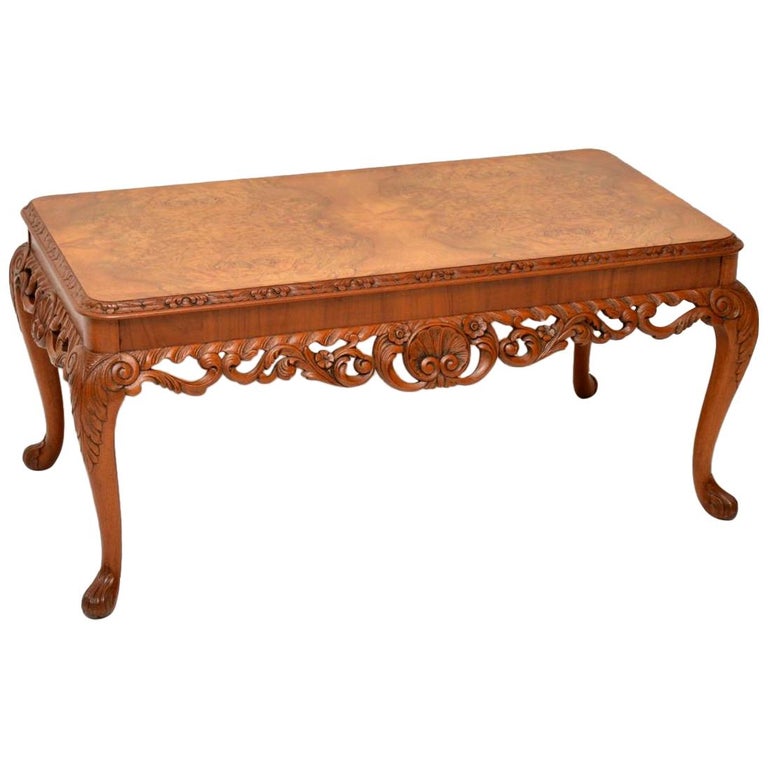 Antique Burr Walnut Coffee Table