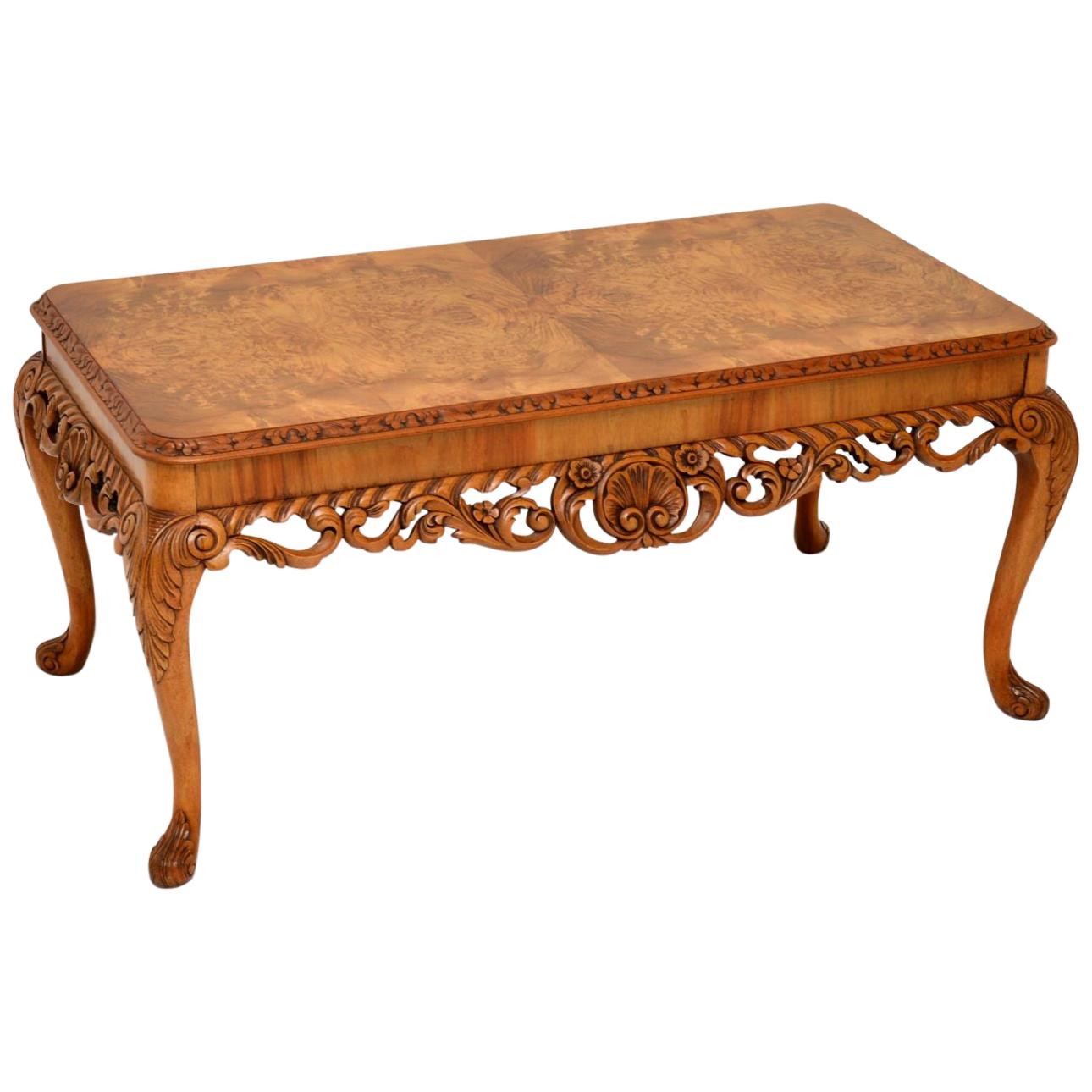 A beautiful small Victorian Period burr walnut oval coffee table. at ...