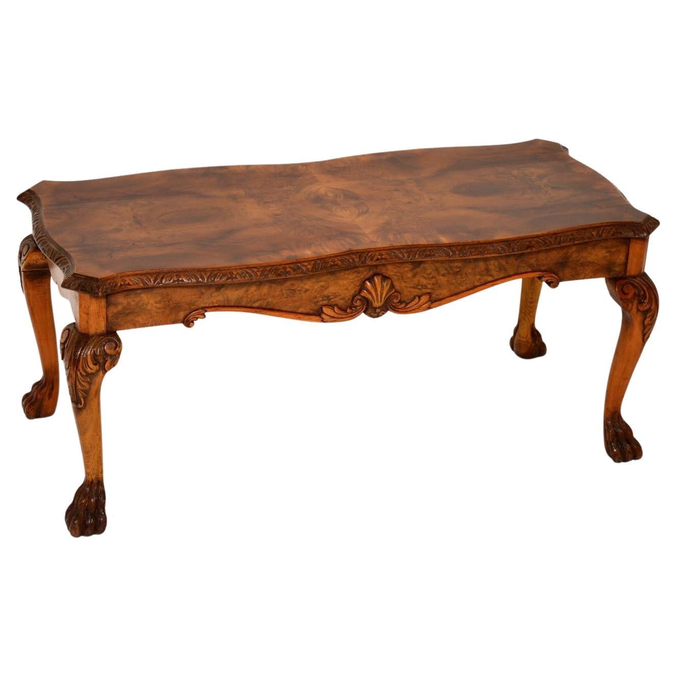 Antique Burr Walnut Coffee Table