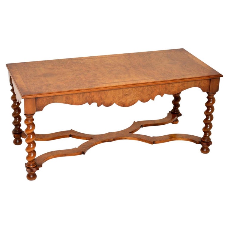 Antique Burr Walnut Coffee Table For Sale at 1stDibs