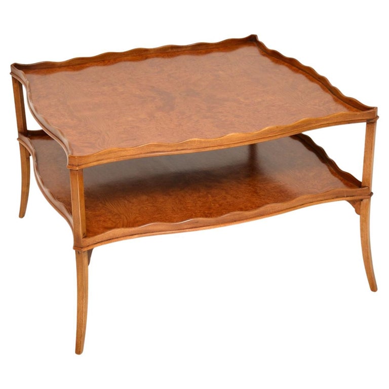 Antique Burr Walnut Coffee Table For Sale at 1stDibs