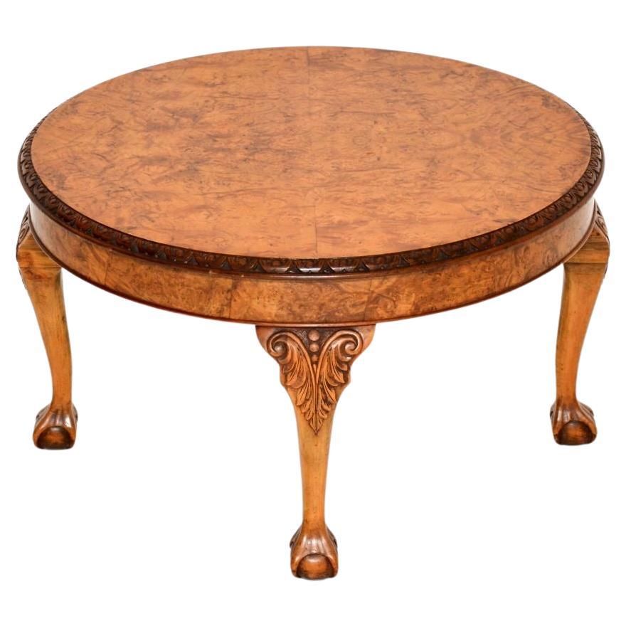 Antique Burr Walnut Coffee Table