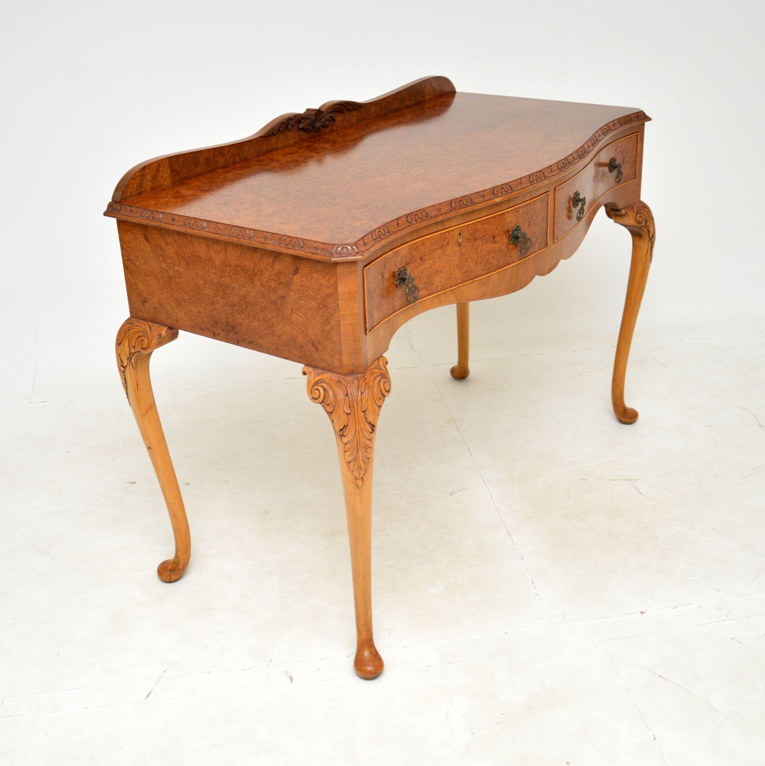 Antique Burr Walnut Console / Server Table 4