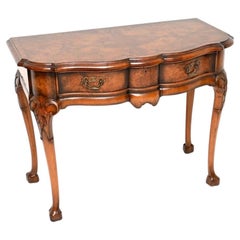 Antique Burr Walnut Console / Side Table by Beresford and Hicks