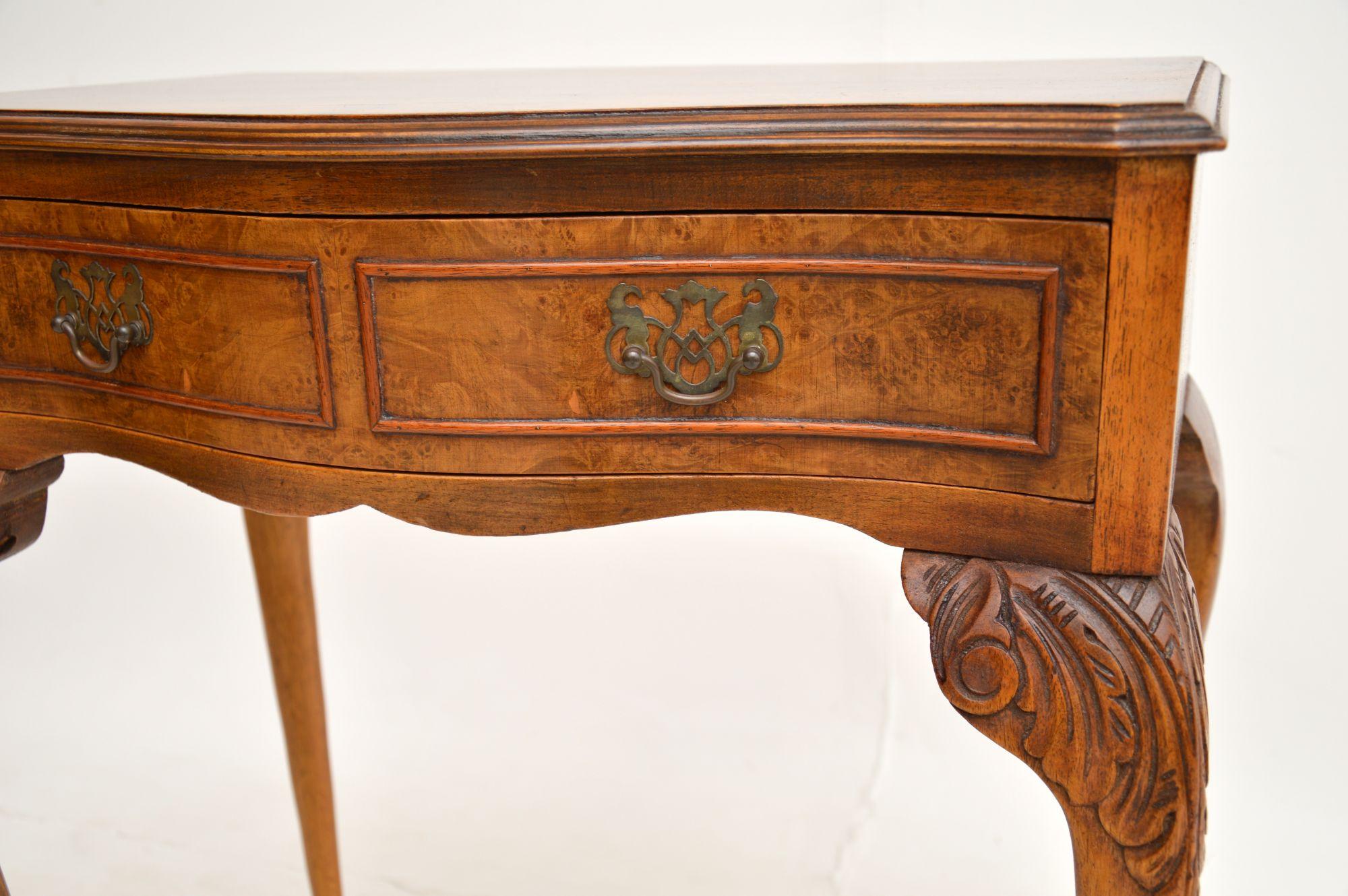 Antique Burr Walnut Console / Side Table 4