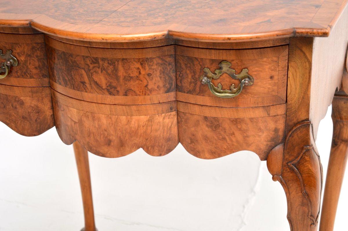 Antique Burr Walnut Console / Side Table For Sale 4