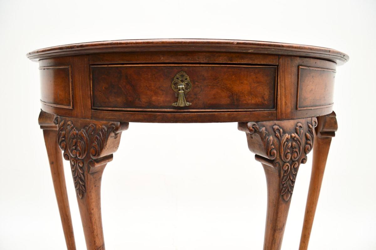 Antique Burr Walnut Console Side Table For Sale 5