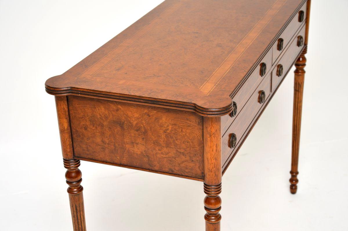 Antique Burr Walnut Console / Side Table For Sale 6