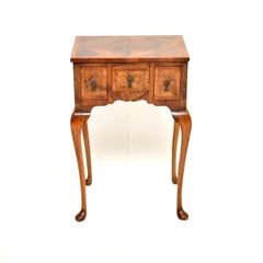 Antique Burr Walnut Console / Side Table