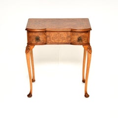 Antique Burr Walnut Console / Side Table