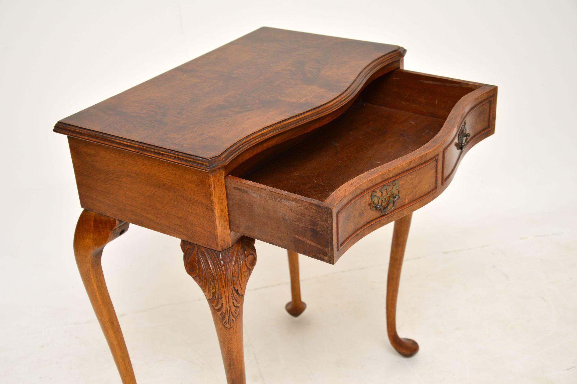 Antique Burr Walnut Console / Side Table In Good Condition In London, GB