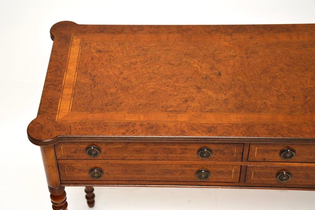 Antique Burr Walnut Console / Side Table For Sale 1
