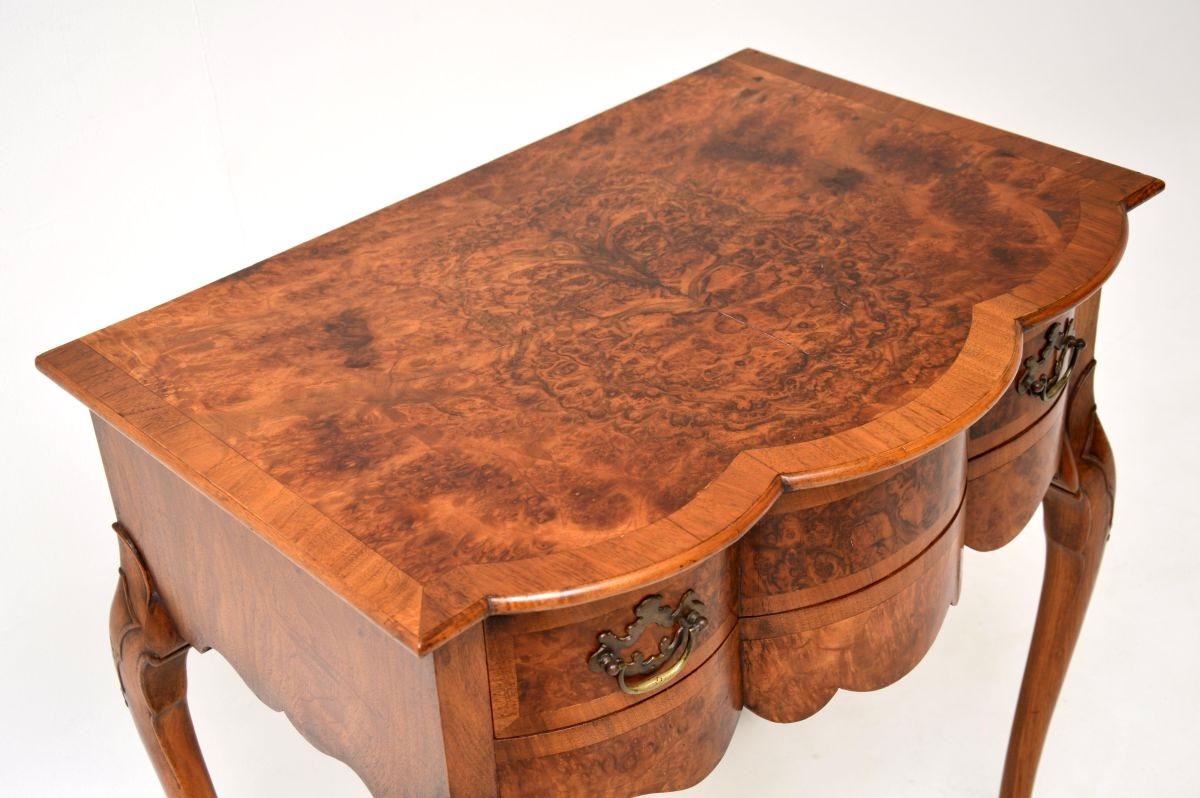 Antique Burr Walnut Console / Side Table For Sale 1