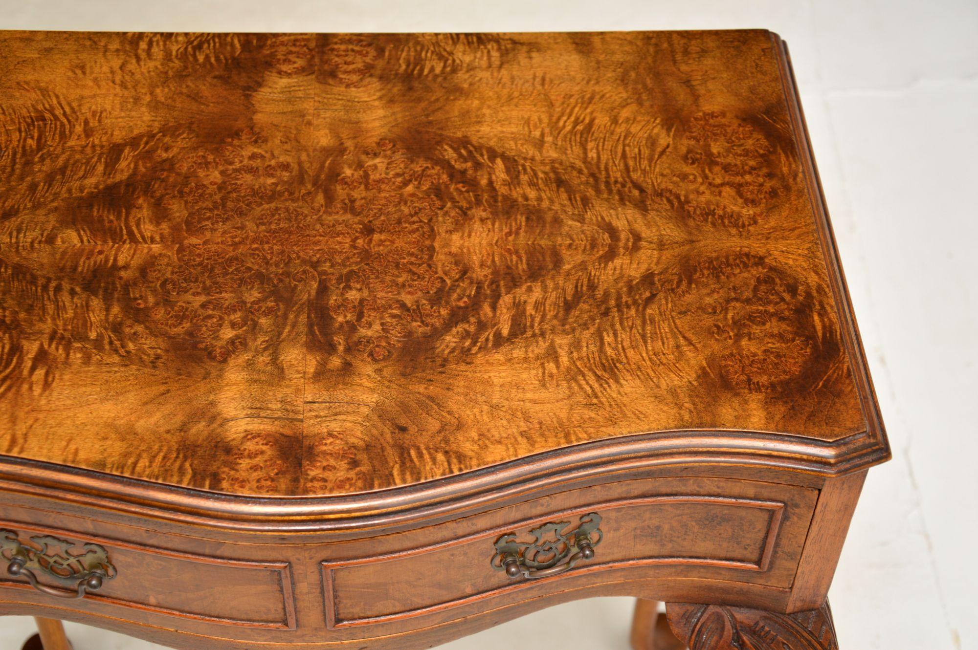 Antique Burr Walnut Console / Side Table 2