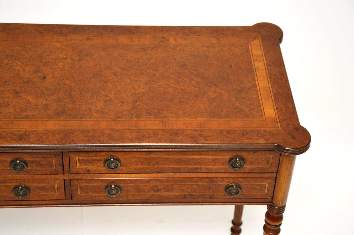 Antique Burr Walnut Console / Side Table For Sale 2