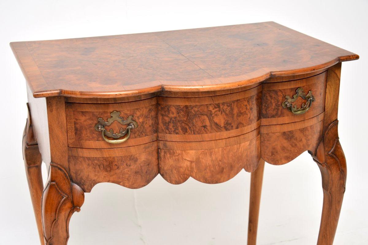 Antique Burr Walnut Console / Side Table For Sale 2