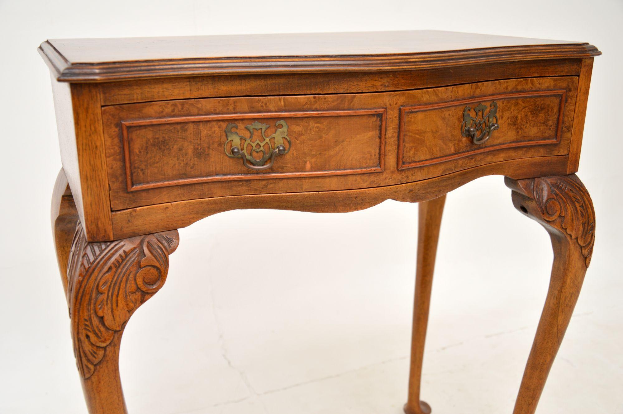 Antique Burr Walnut Console / Side Table 3