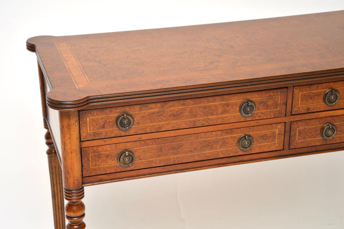 Antique Burr Walnut Console / Side Table For Sale 3