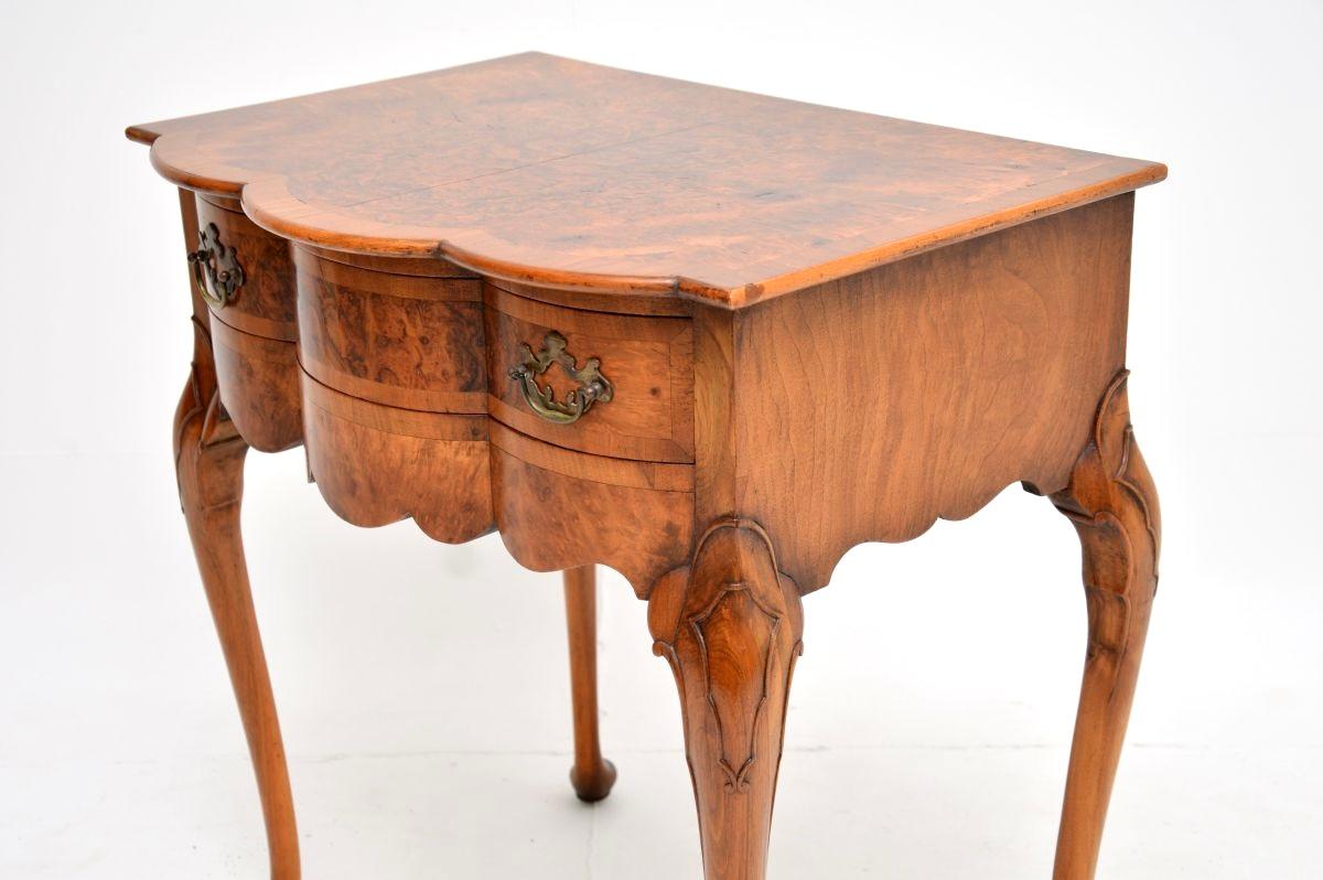 Antique Burr Walnut Console / Side Table For Sale 3