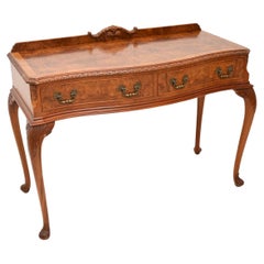 Antique Burr Walnut Console / Side Table