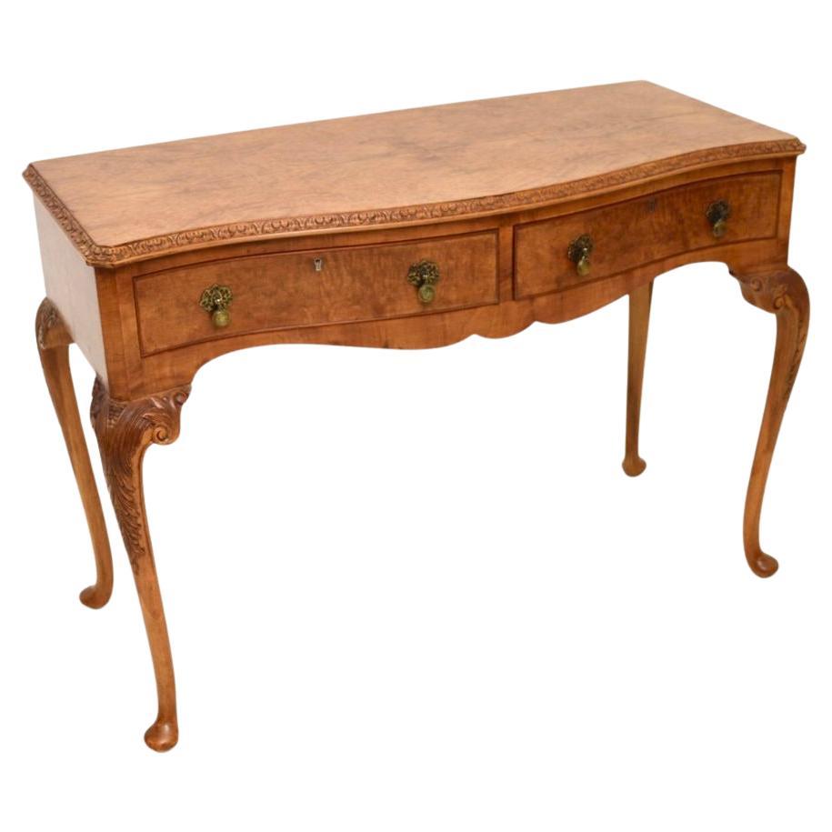 Antique Burr Walnut Console / Side Table
