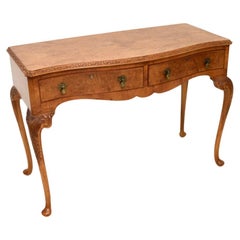 Antique Burr Walnut Console / Side Table