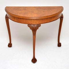 Antique Burr Walnut Console Table