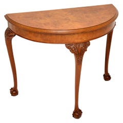 Antique Burr Walnut Console Table