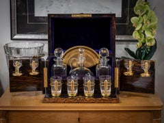 Antique Burr Walnut Decanter Box Betjemann