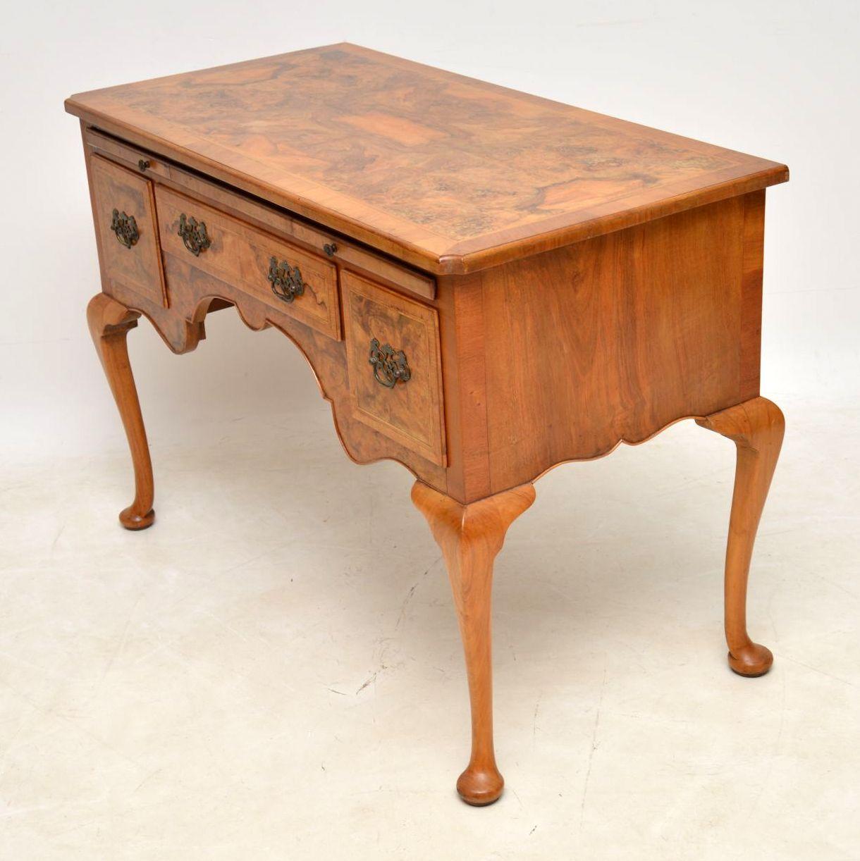 Antique Burr Walnut Writing Table or Dressing Table 2