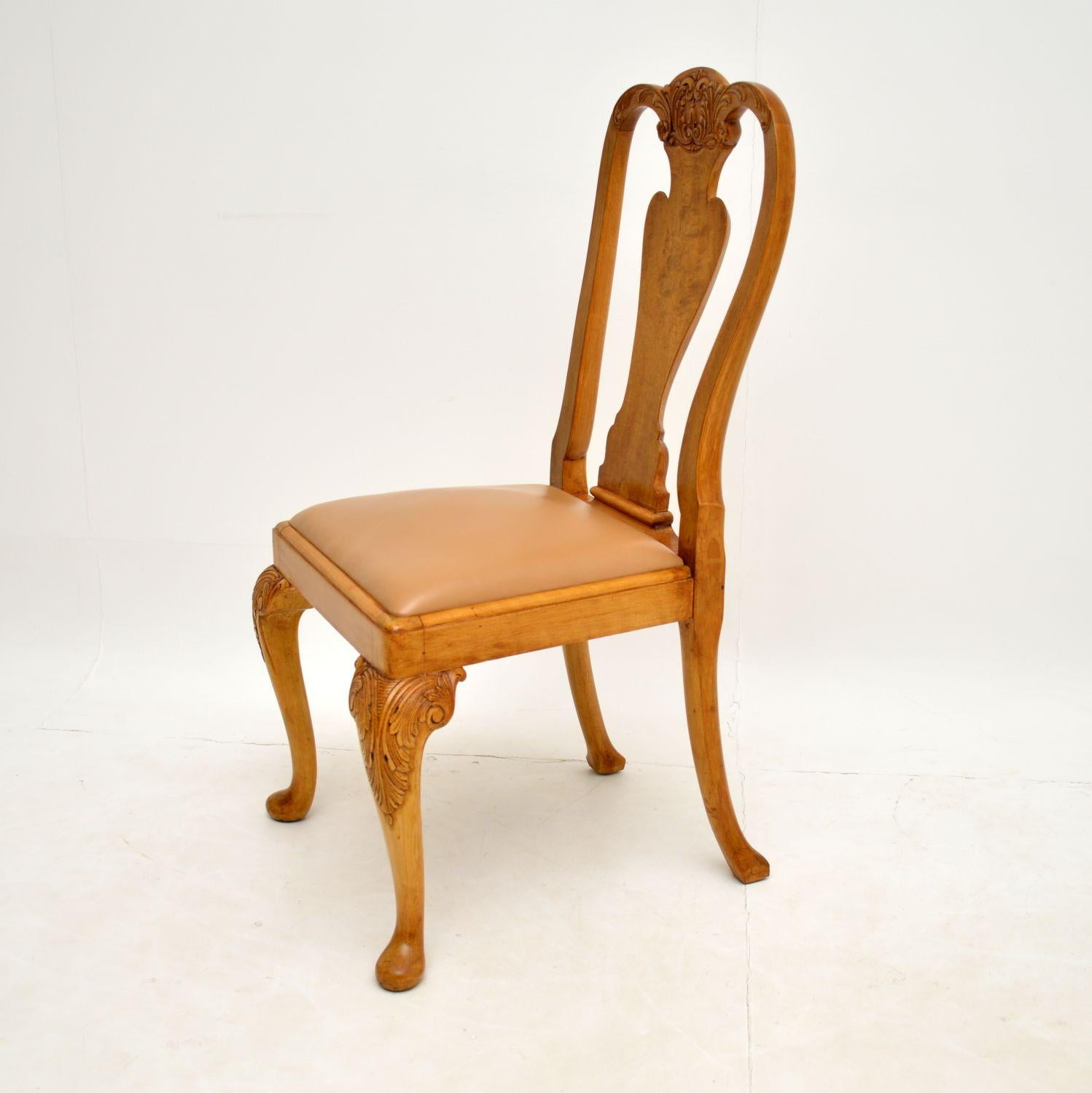 Antique Burr Walnut Dining Table and Chairs by Epstein For Sale at 1stDibs