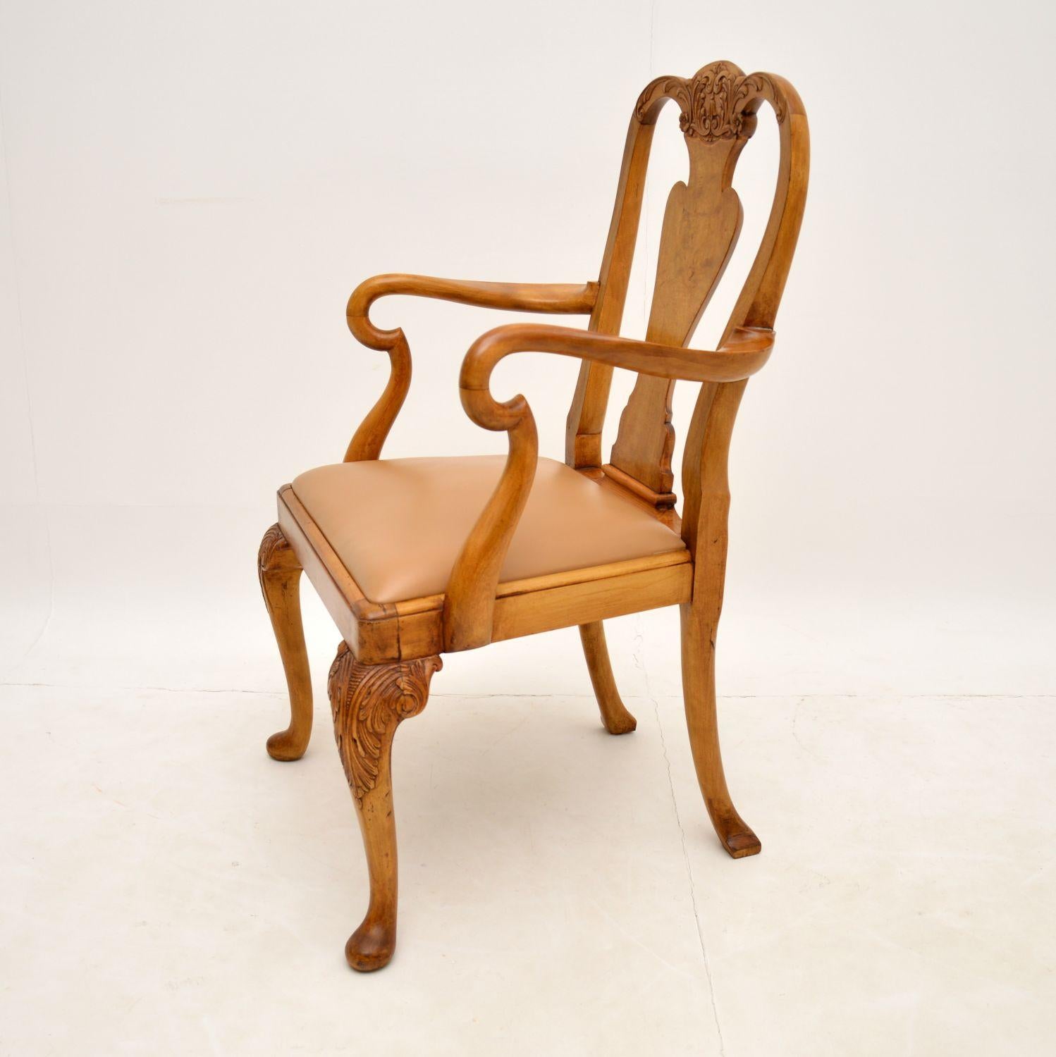 Antique Burr Walnut Dining Table and Chairs by Epstein For Sale at 1stDibs