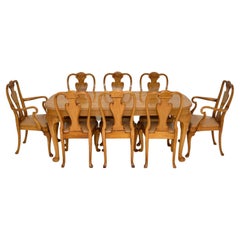Antique Burr Walnut Dining Table & Chairs by Epstein