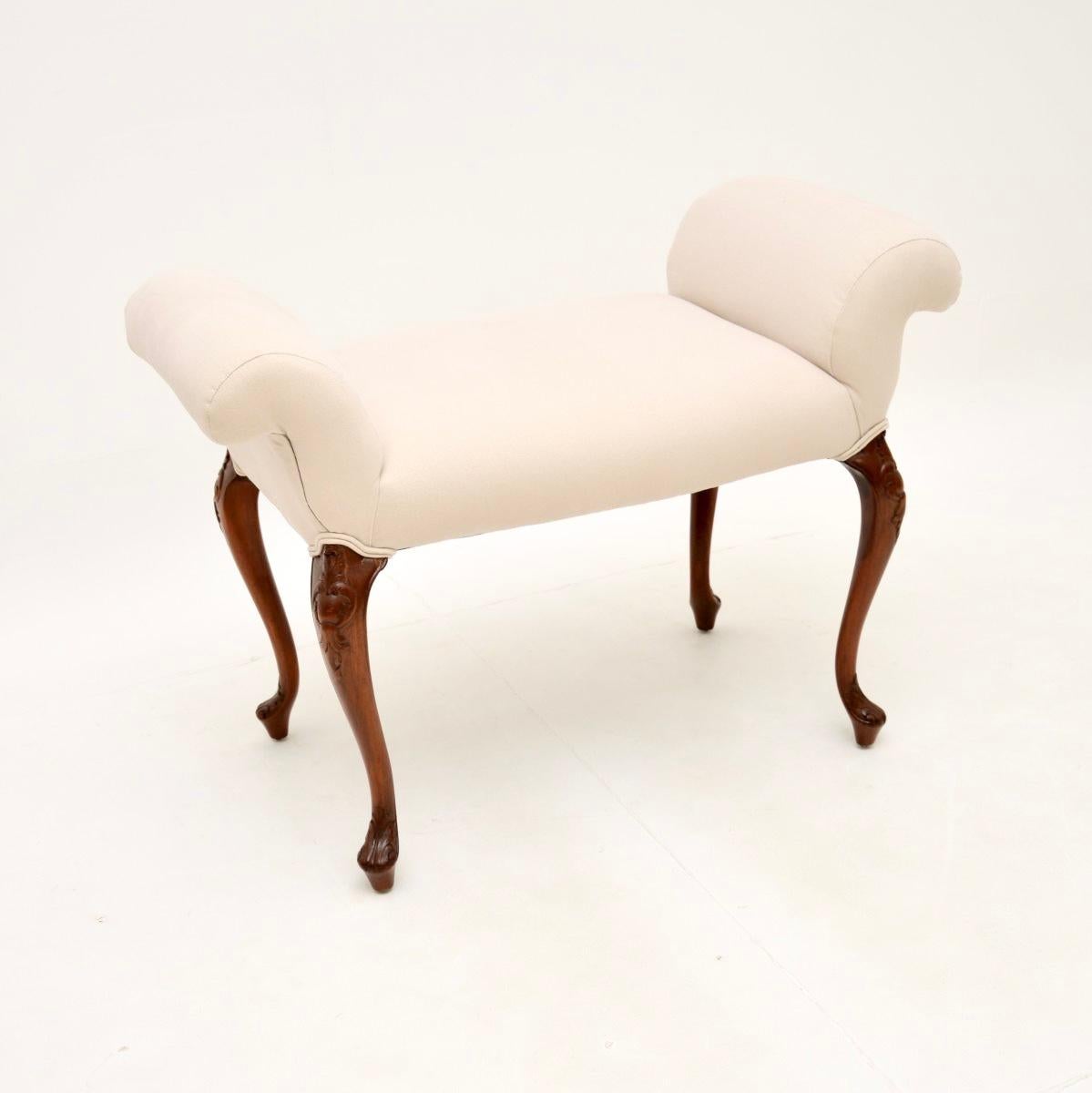 Antique Burr Walnut Dressing Table and Stool 5
