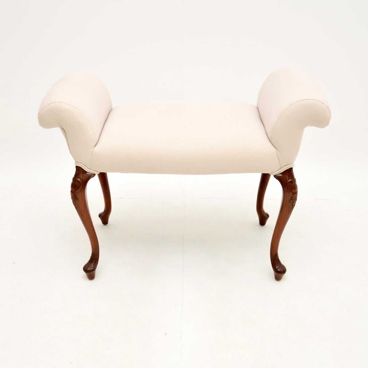 Antique Burr Walnut Dressing Table and Stool 7
