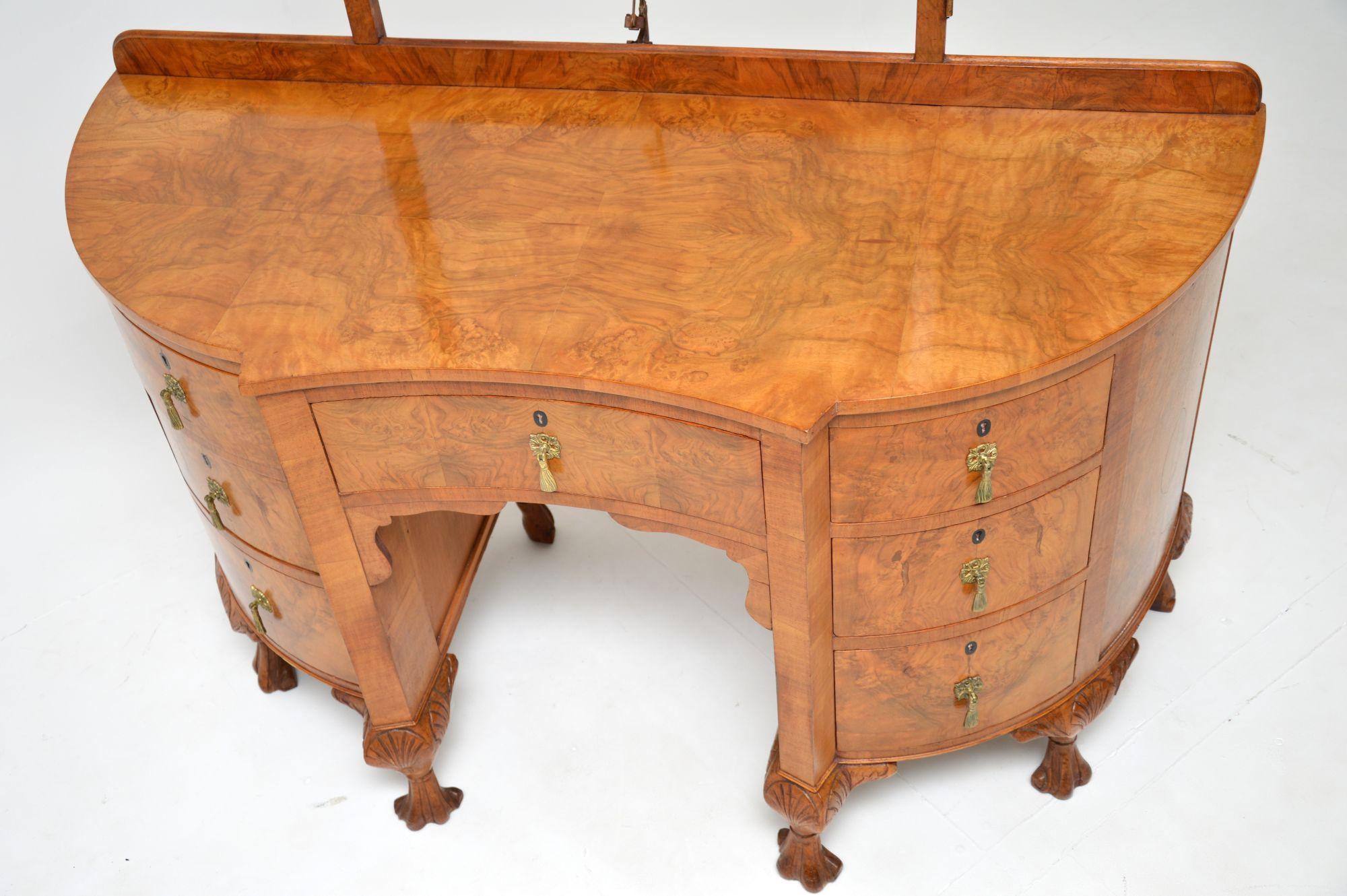 20th Century Antique Burr Walnut Dressing Table